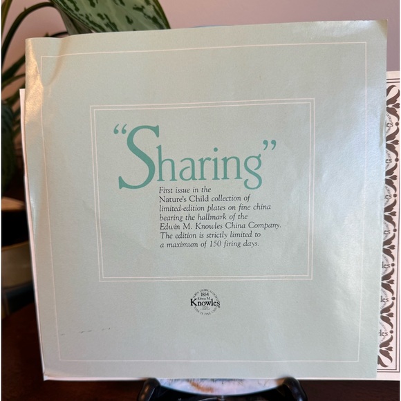 1990 “SHARING” COLLECTORS PLATE and geese winter scene - Picture 6 of 9